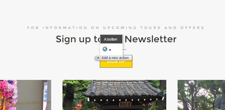 Assign a click action on a component of an external website
