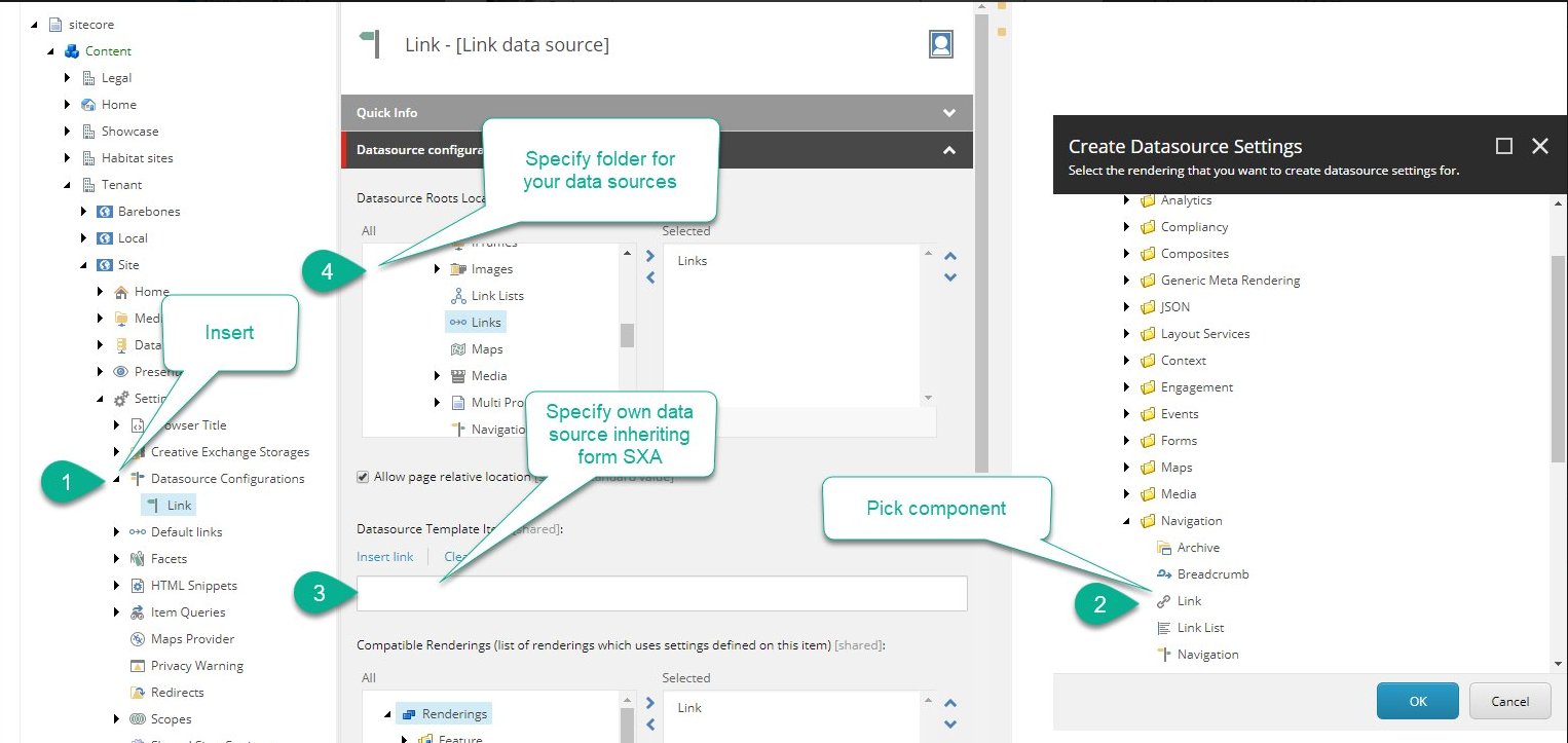 Create data source settings