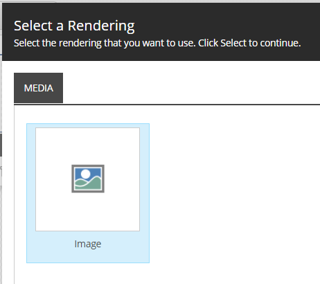 Select a renndering