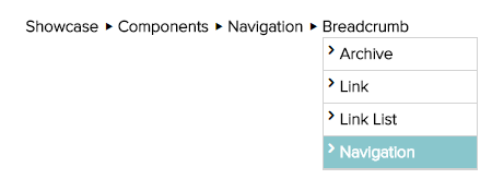 Breadcrumb navigation