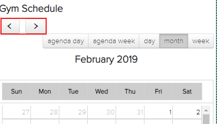 Add arrows to the calendar