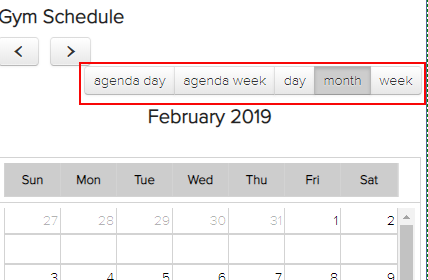 Calendar settings