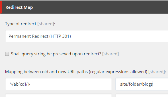Redirect the page with a regular expression.