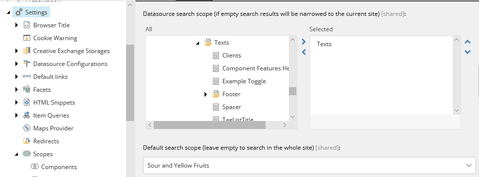 Select the search scope.