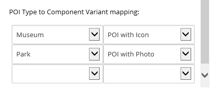 POI to variant mapping